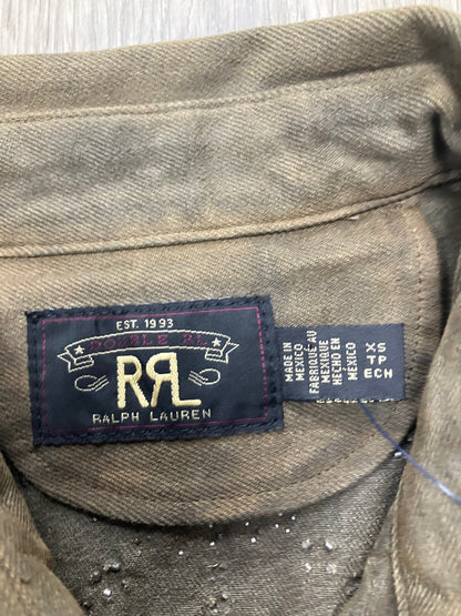 RRL Slim Fit Studded Denim Western Shirt-XS