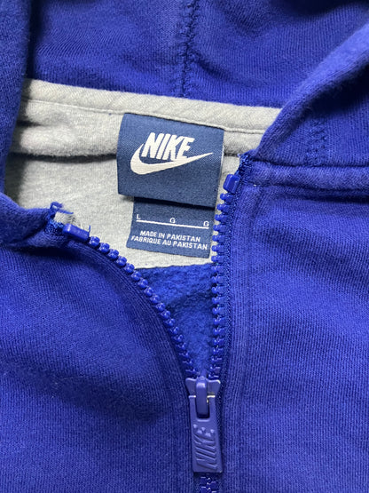 Nike Blue Zip-Up Hoodie Size L