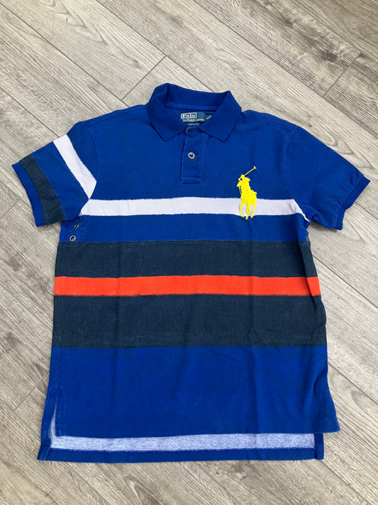 L-R35 Print Striped Polo