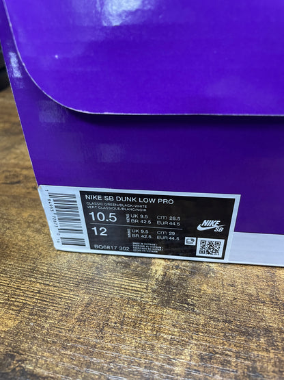 10.5-Nike SB Dunk Low Classic Green