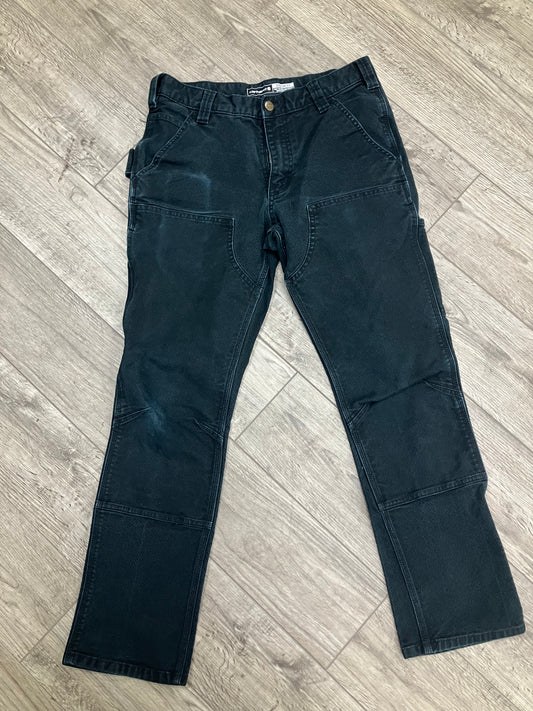 31-Black Carhartt double Knee pants