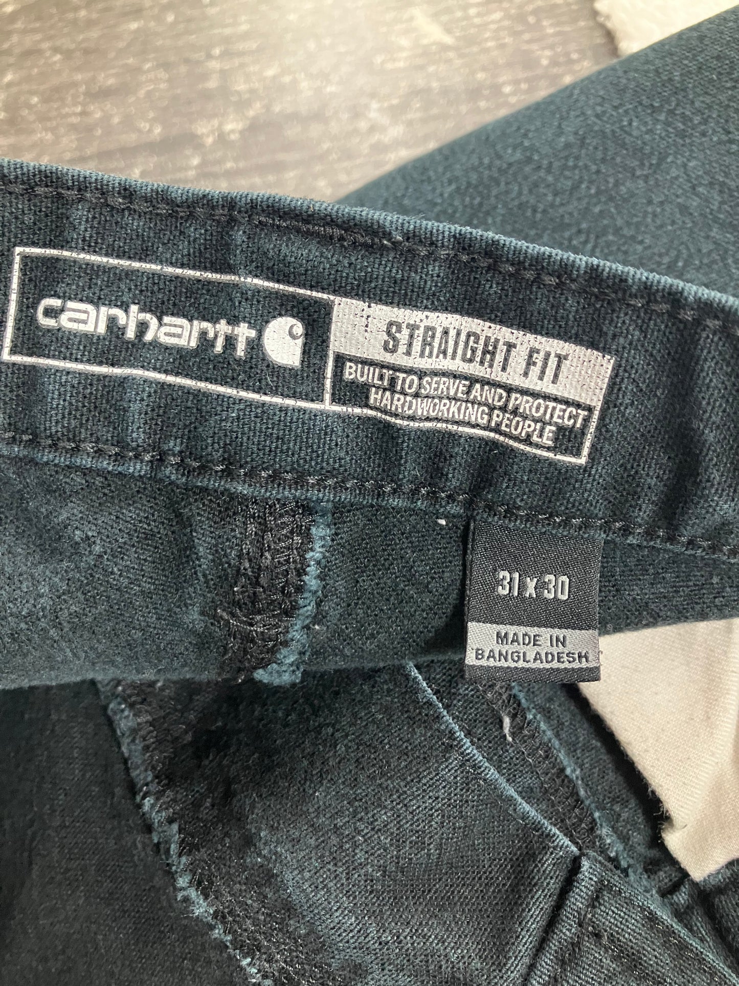 31-Black Carhartt double Knee pants
