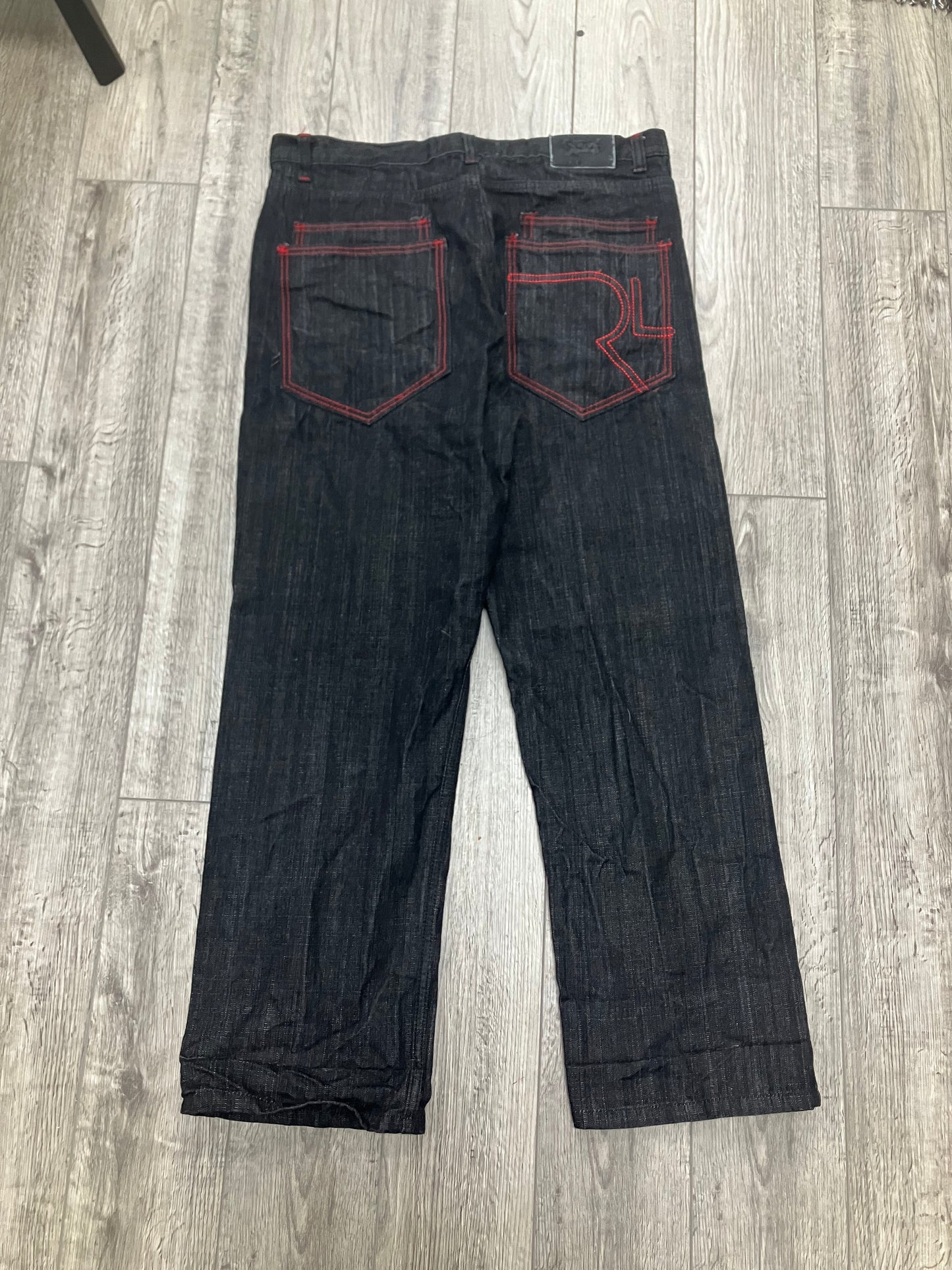 Y2K Ropal Lineage Black Baggy Jeans Size 36