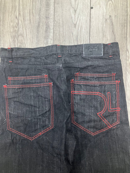 Y2K Ropal Lineage Black Baggy Jeans Size 36