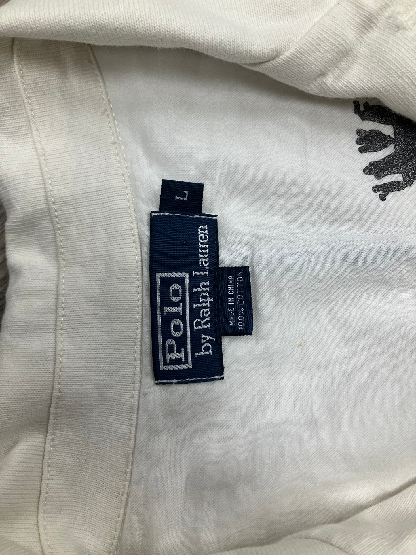 L-Polo Ralph Lauren White Distressed Blazer