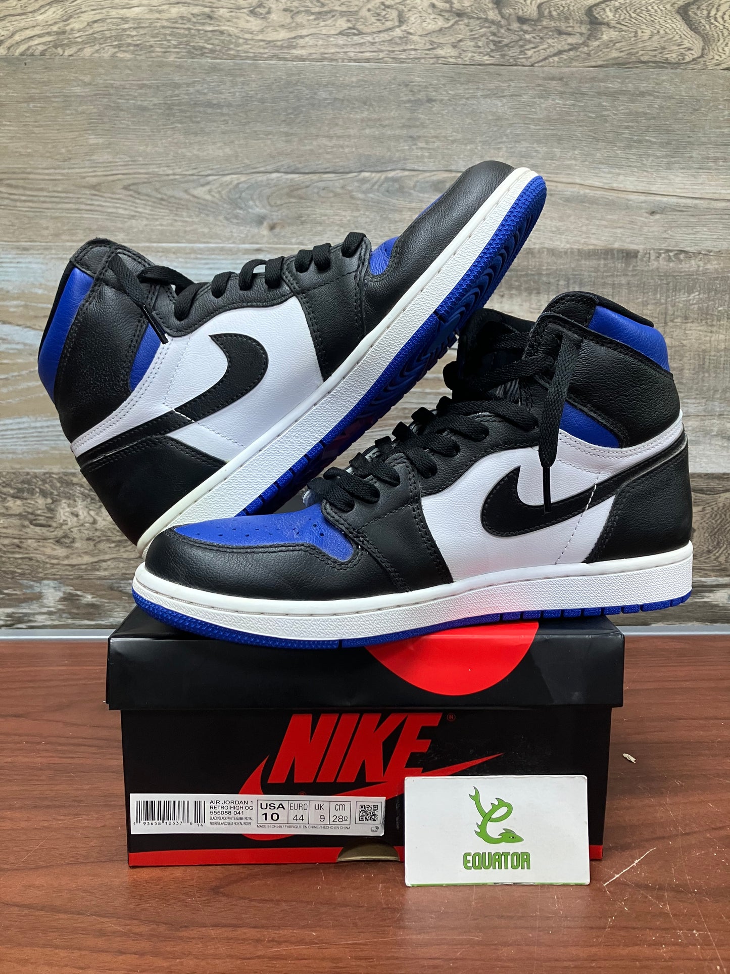 Jordan 1 Retro High Royal Toe Size 10