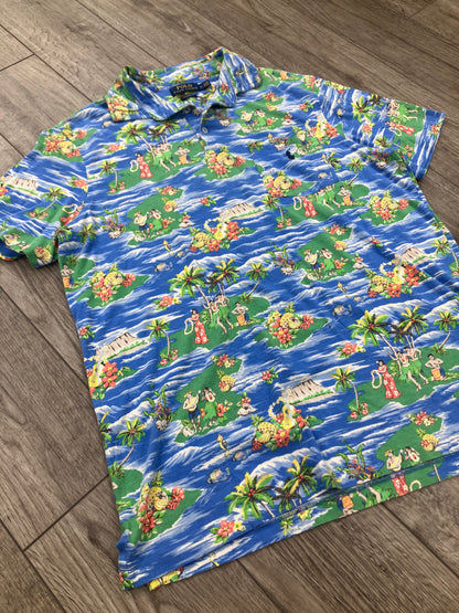 M-Polo Ralph Lauren Tropical-Print Hawaiian Shirt