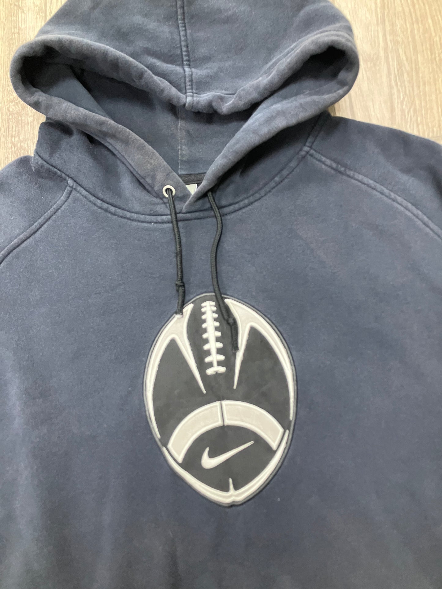 Mid 2000s Nike Football Navy Hoodie Size XXL