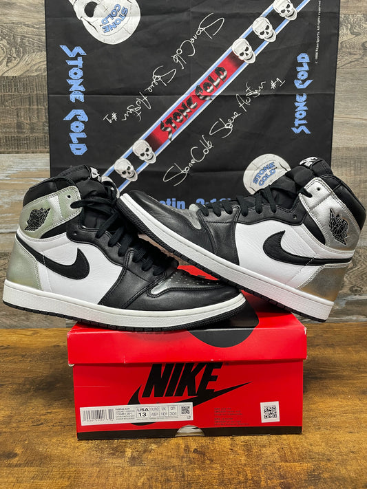 13W-Air Jordan 1 High Metallic Silver