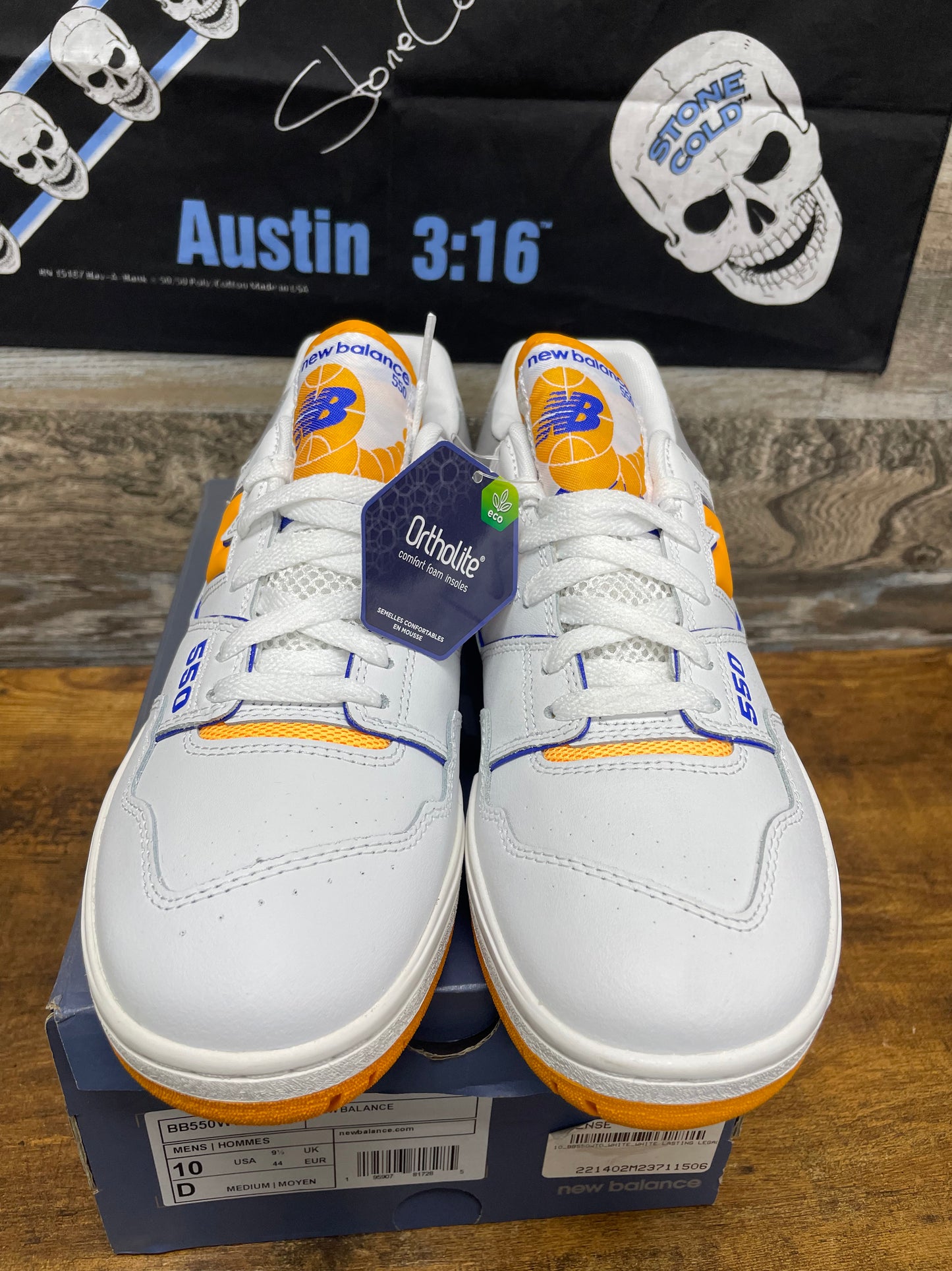 10-New Balance 550 Lakers Pack/Vibrant Orange
