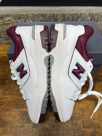 8.5-New Balance 550 Burgundy Turquoise