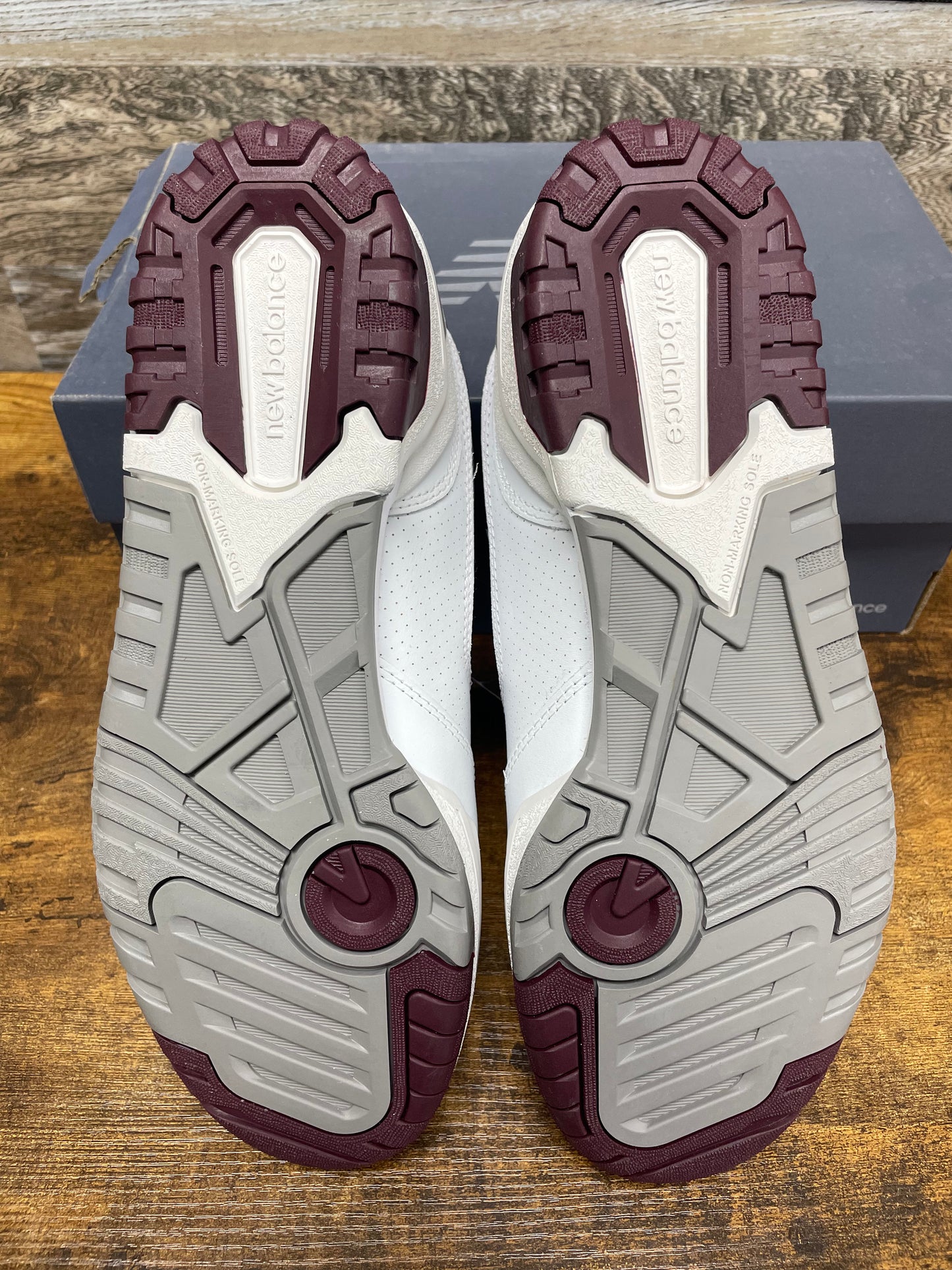 8.5-New Balance 550 Burgundy Turquoise