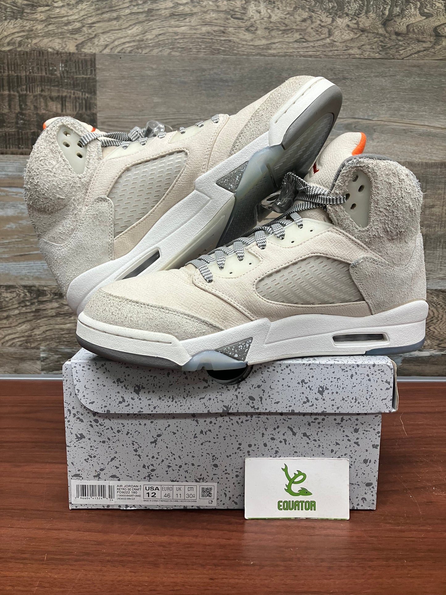 Jordan 5 Retro SE Craft Light Orewood Brown Size 12