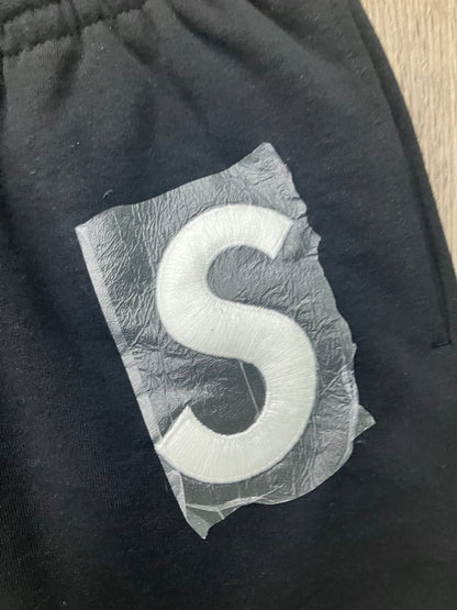 Supreme S Logo Black Sweatpants Size M