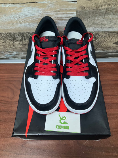 Jordan 1 Retro Low OG Black Toe Size 10