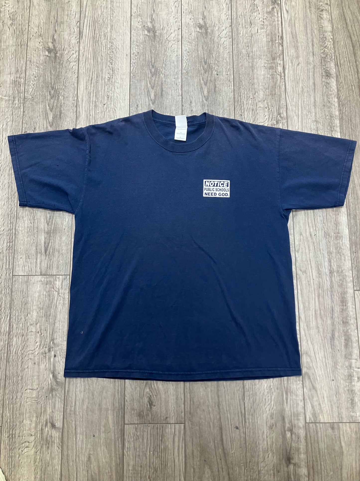 XL-Vintage “Public Schools Need God” Tee