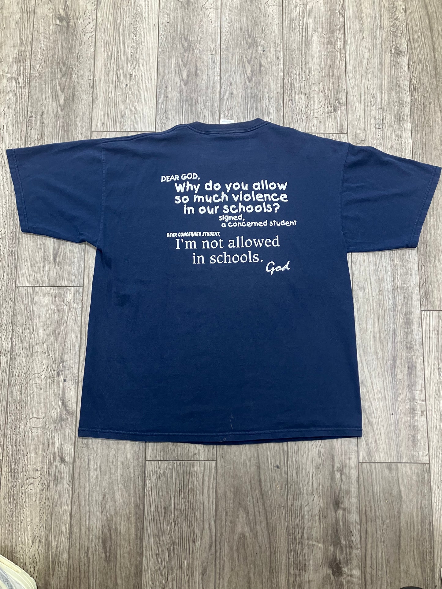 XL-Vintage “Public Schools Need God” Tee