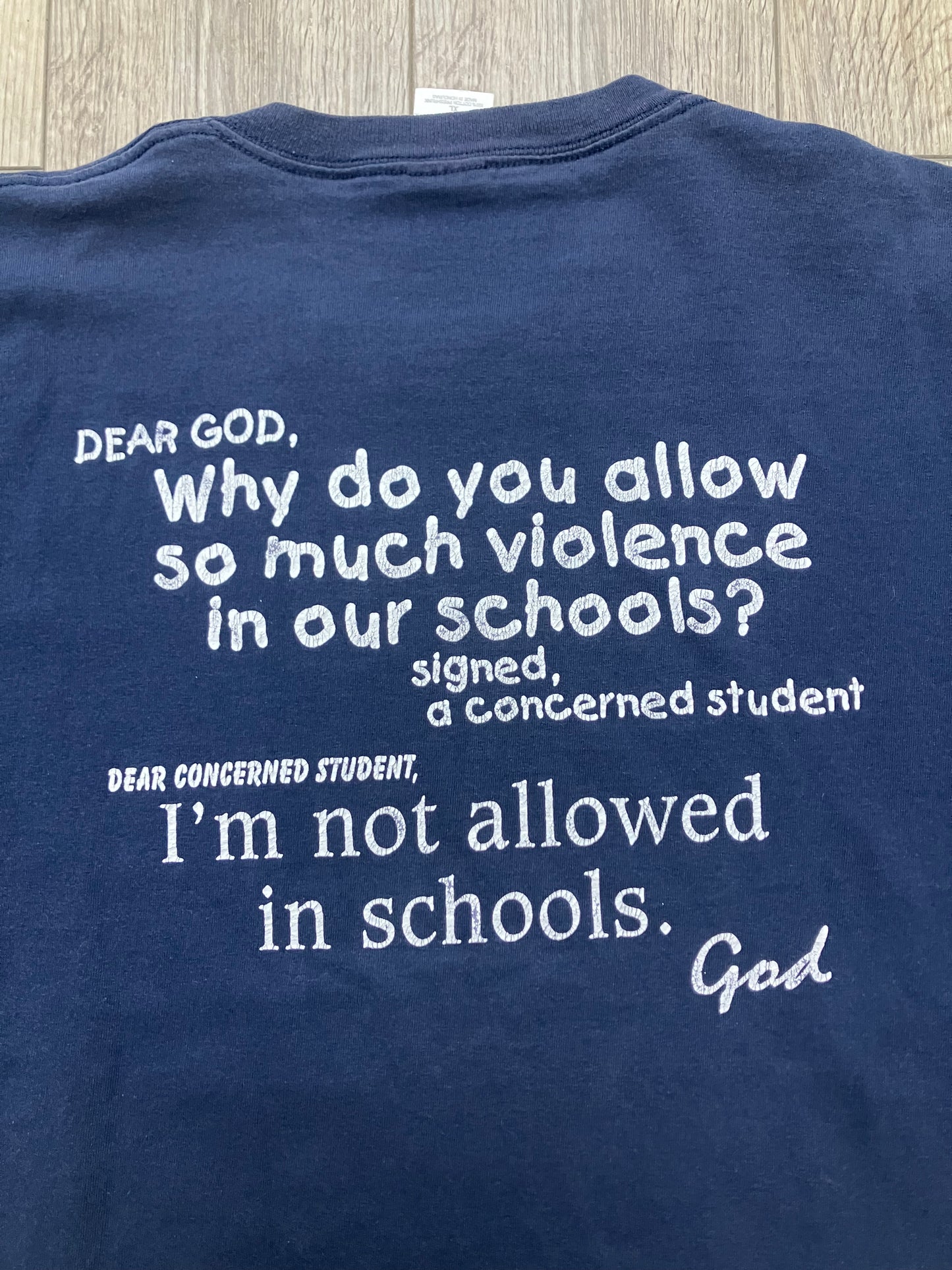 XL-Vintage “Public Schools Need God” Tee