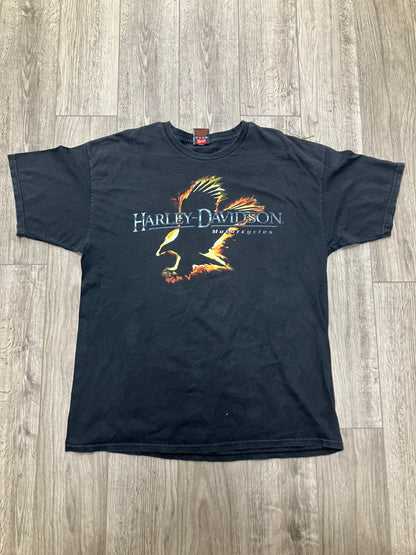 Harley Davidson Orlando Flaming Eagle Tee Size XL