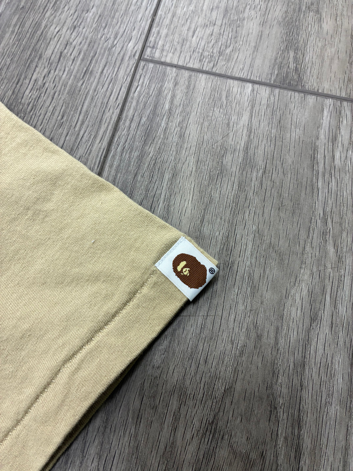 L - Bape Beige 1st Camo Ape Head T-Shirt