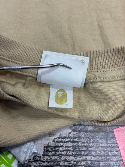 L - Bape Beige 1st Camo Ape Head T-Shirt