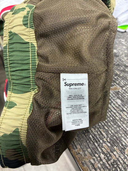 L - Supreme Camo Paneled Logo Water Shorts