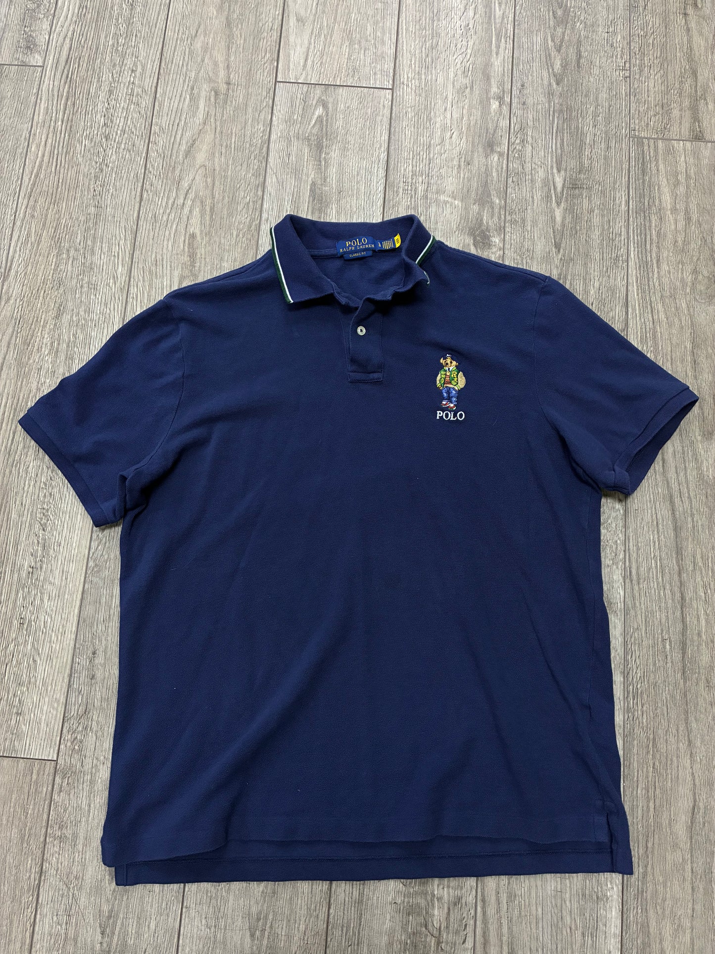 L - Polo Ralph Lauren Navy Polo Bear Shirt