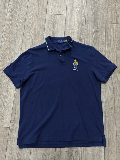 L - Polo Ralph Lauren Navy Polo Bear Shirt