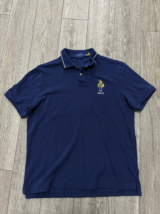 L - Polo Ralph Lauren Navy Polo Bear Shirt