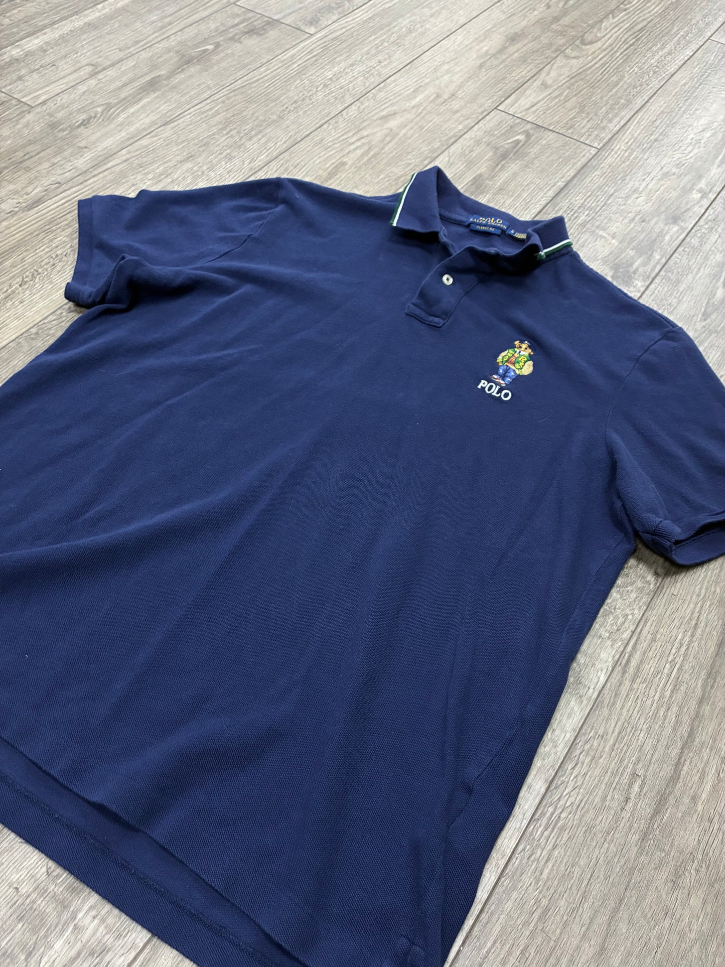 L - Polo Ralph Lauren Navy Polo Bear Shirt