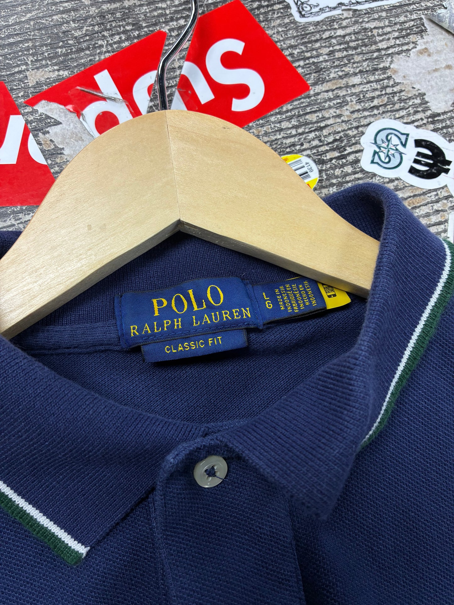 L - Polo Ralph Lauren Navy Polo Bear Shirt