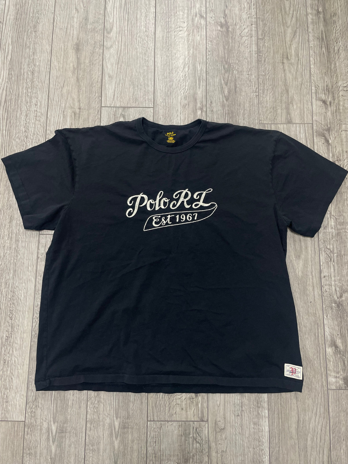 2XB - Polo Ralph Lauren Black Chain Stitch Logo T-Shirt