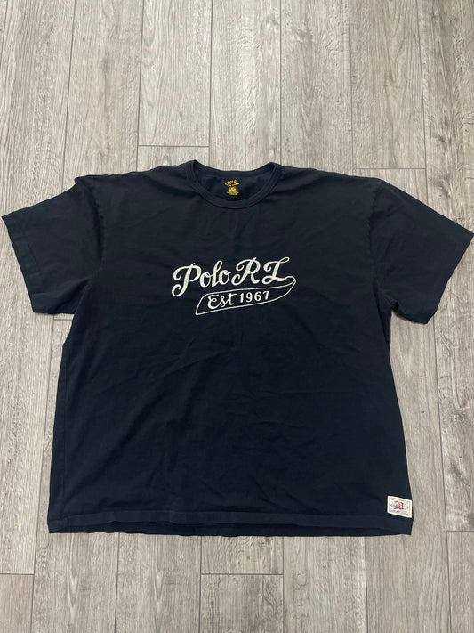 2XB - Polo Ralph Lauren Black Chain Stitch Logo T-Shirt