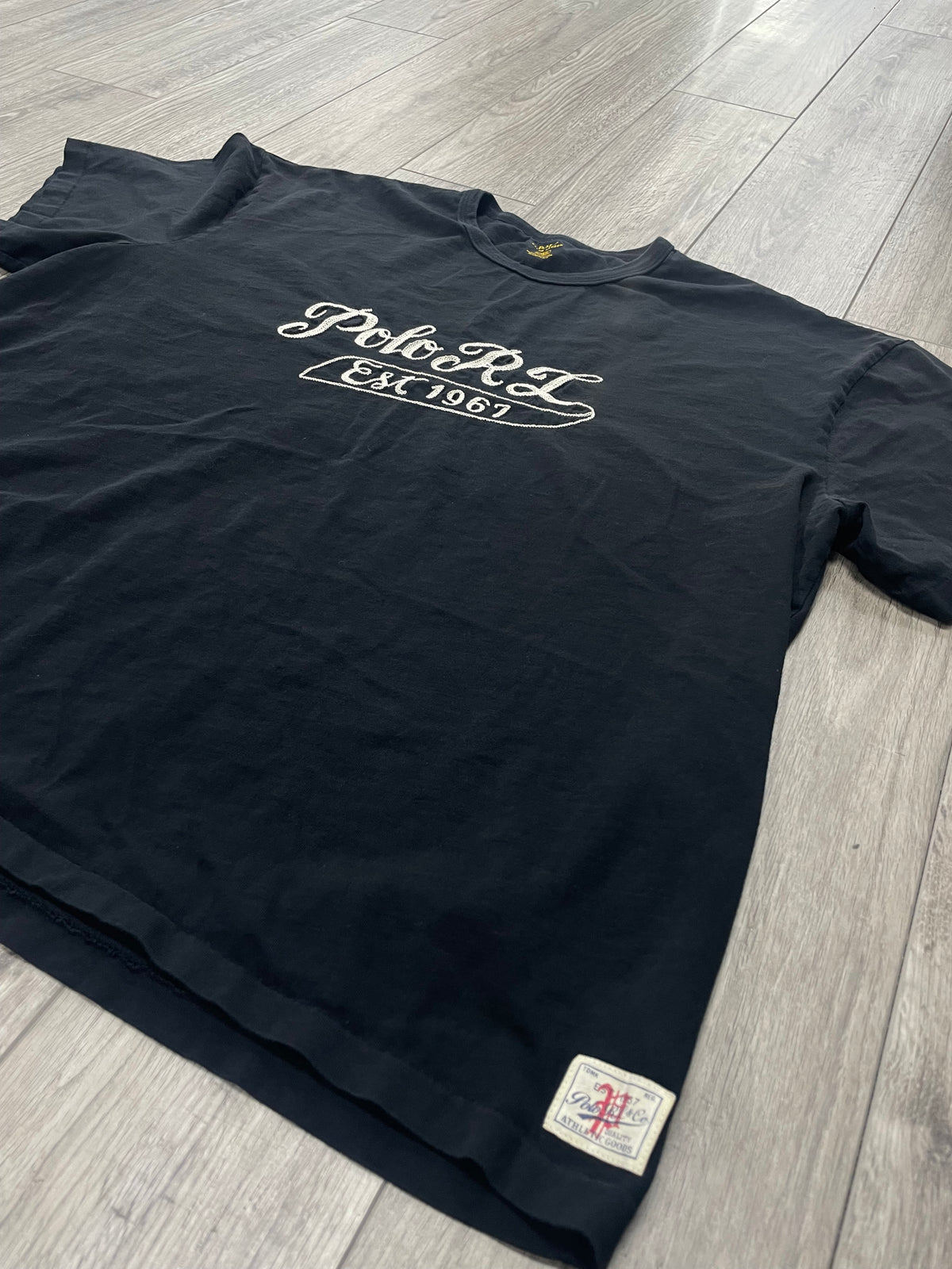 2XB - Polo Ralph Lauren Black Chain Stitch Logo T-Shirt