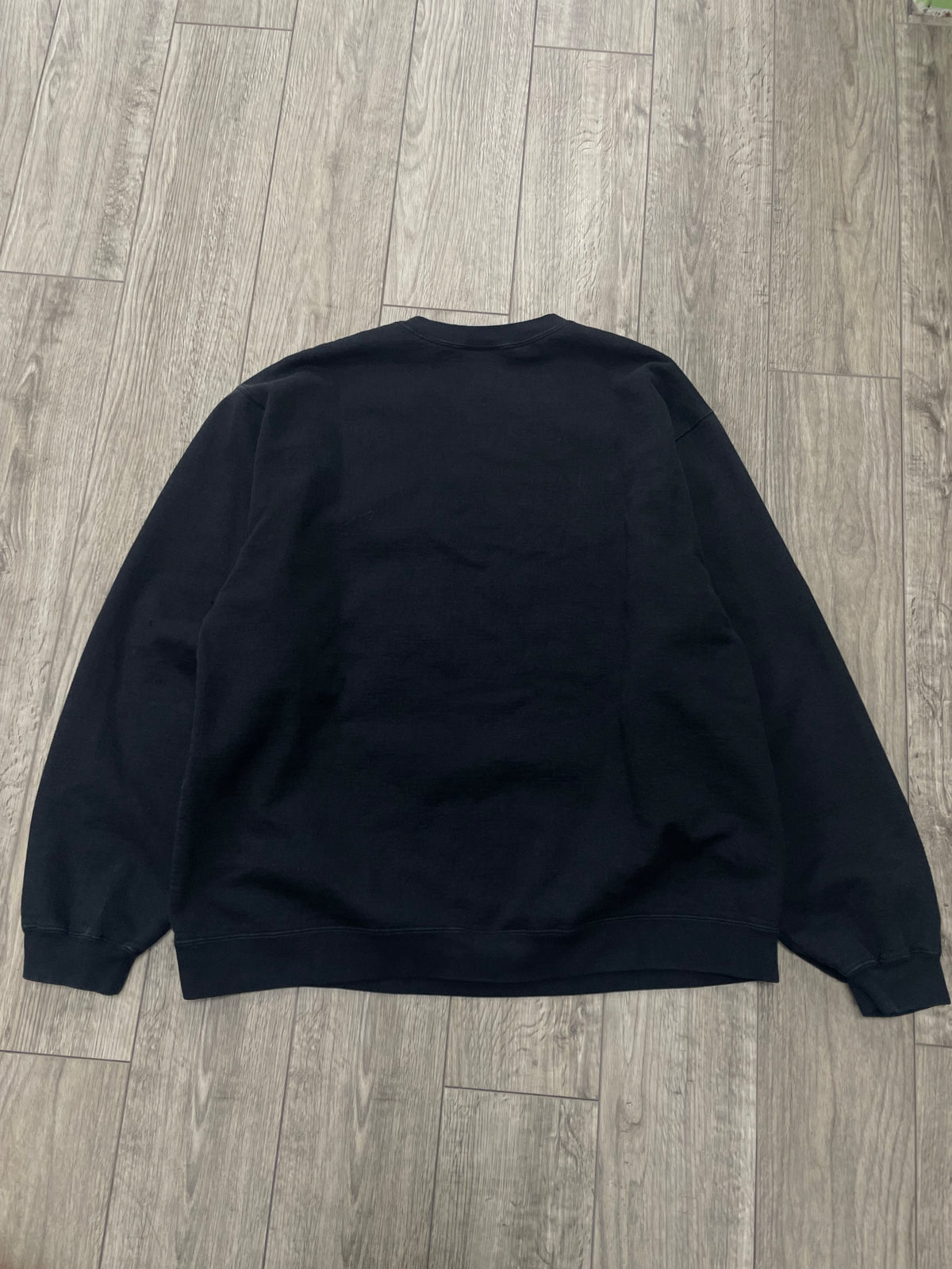 XL - Vintage Adidas Trefoil Logo Black Sweatshirt