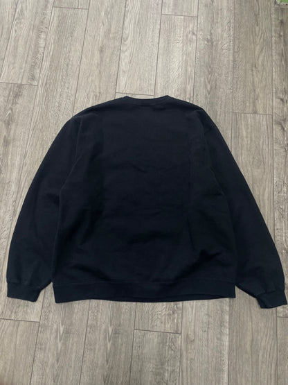 XL - Vintage Adidas Trefoil Logo Black Sweatshirt