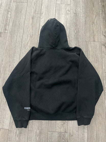 XL - Fear Of God Essentials Black Logo Pullover Hoodie