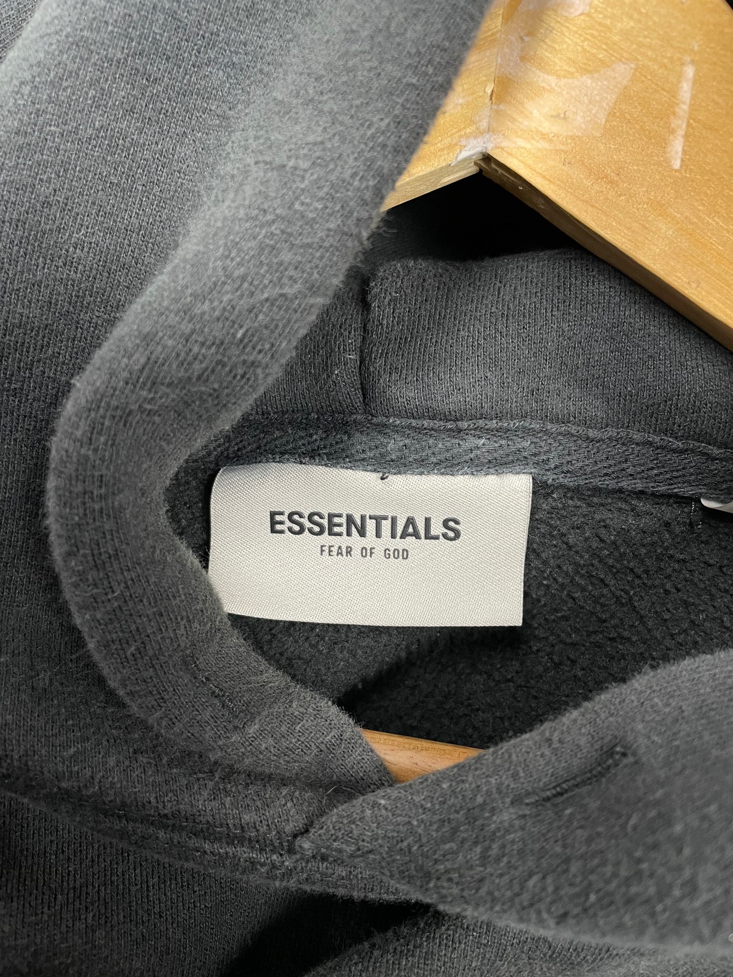 XL - Fear Of God Essentials Black Logo Pullover Hoodie