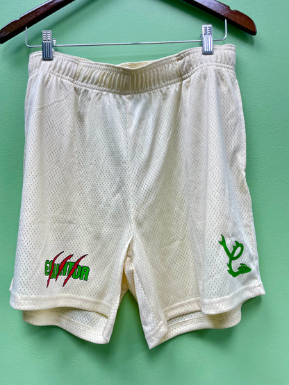 Equator mesh shorts cream